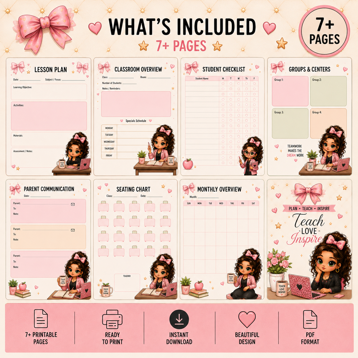 Kindergarten Daily Planner 2026–2027 | Printable Teacher Planner | Lesson Planning, Classroom Organization & Teacher Binder | Instant Digital Download