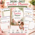 2026–2027 Teacher Planner Printable | Lesson Planner | Classroom Organizer | Digital Teacher Planner PDF | Homeschool Planner | Instant Download