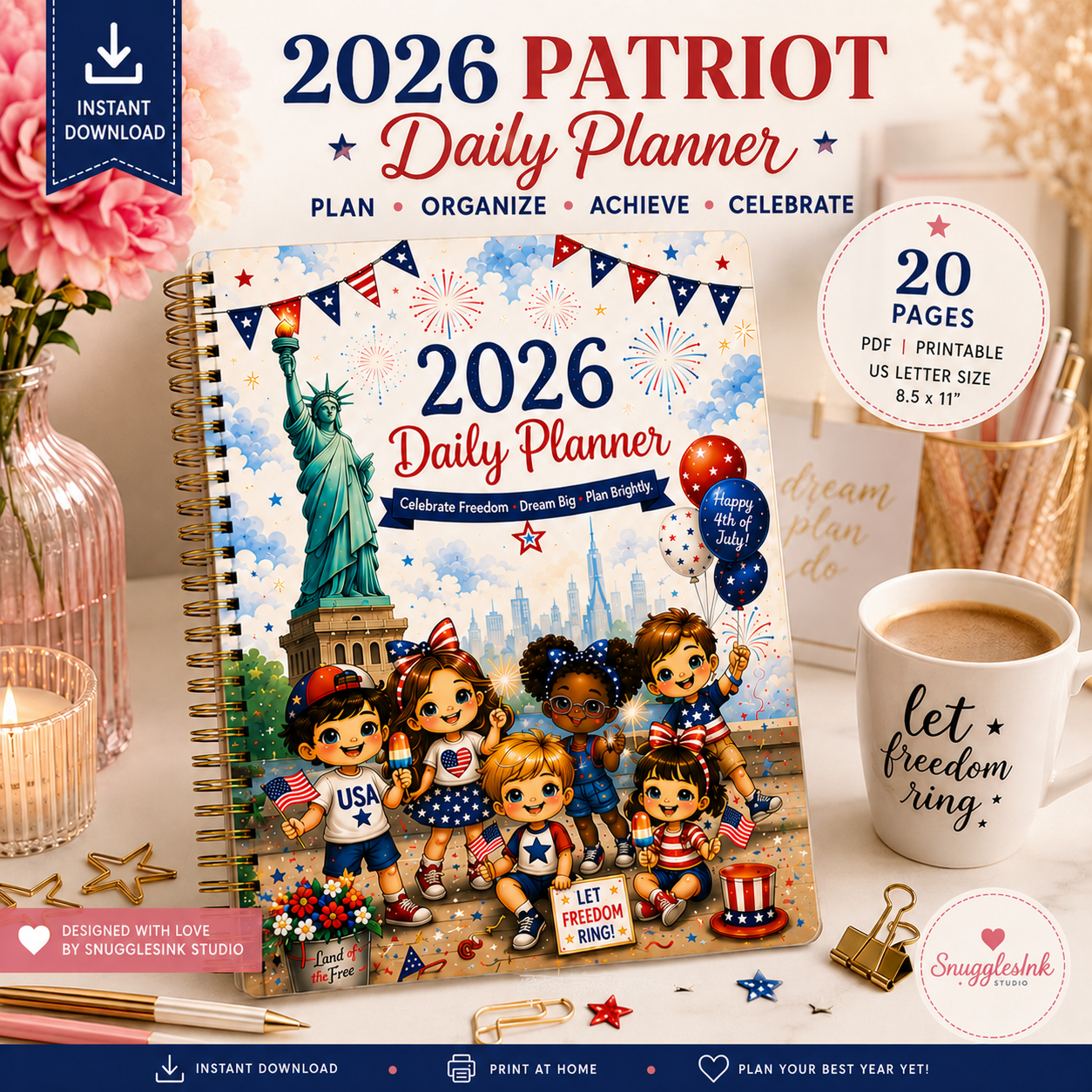 2026 Patriot Digital Planner | Instant Digital Download