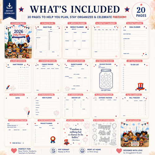 2026 Patriot Digital Planner | Instant Digital Download