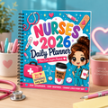 2026 Nurse Daily Planner | Printable & GoodNotes Digital Planner | Canva Editable | Instant Download