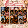 12-Month Printable Seasonal Bookmarks | 2" × 6" Digital Bookmark Set
