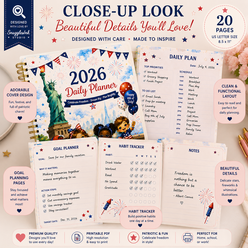 2026 Patriot Digital Planner | Instant Digital Download