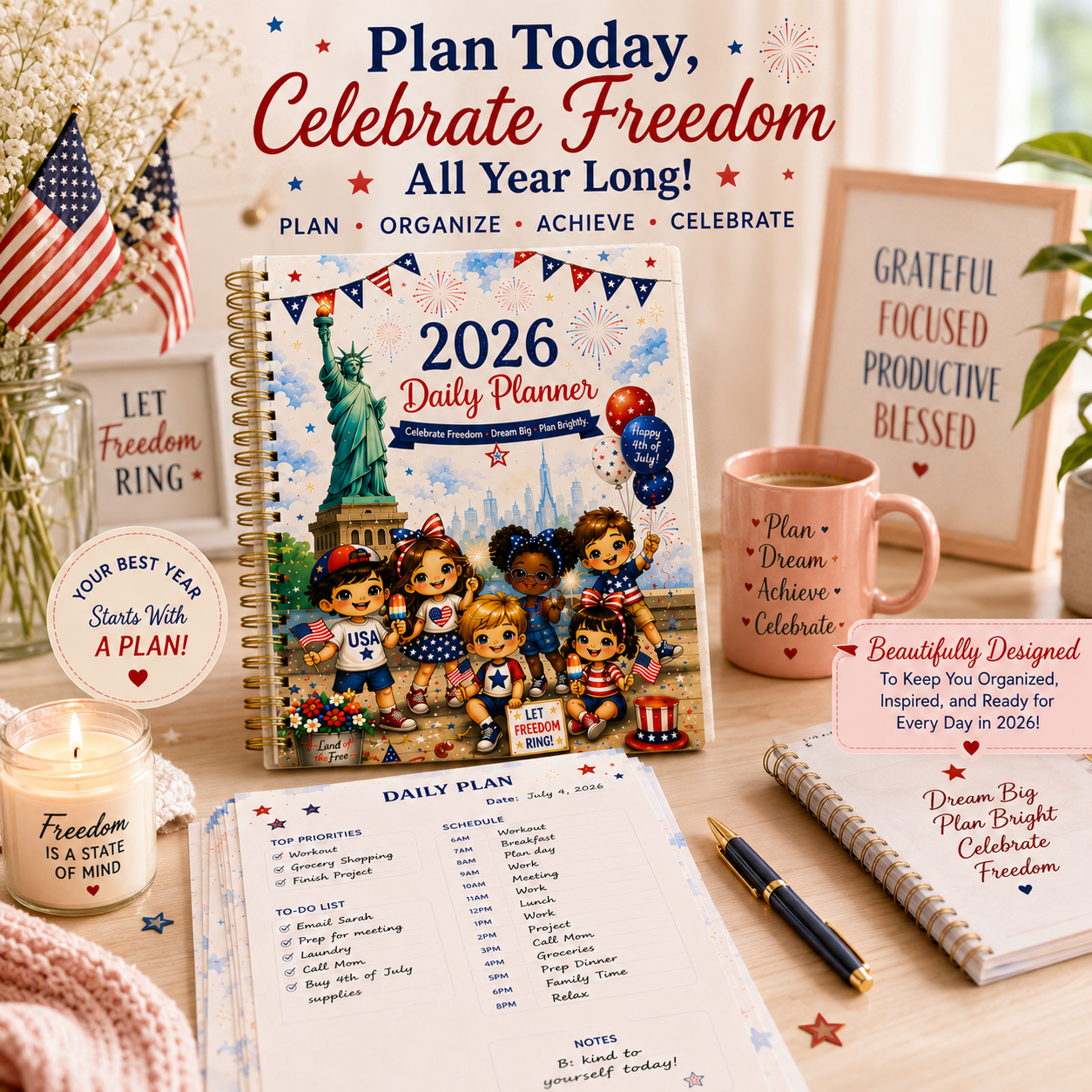 2026 Patriot Digital Planner | Instant Digital Download