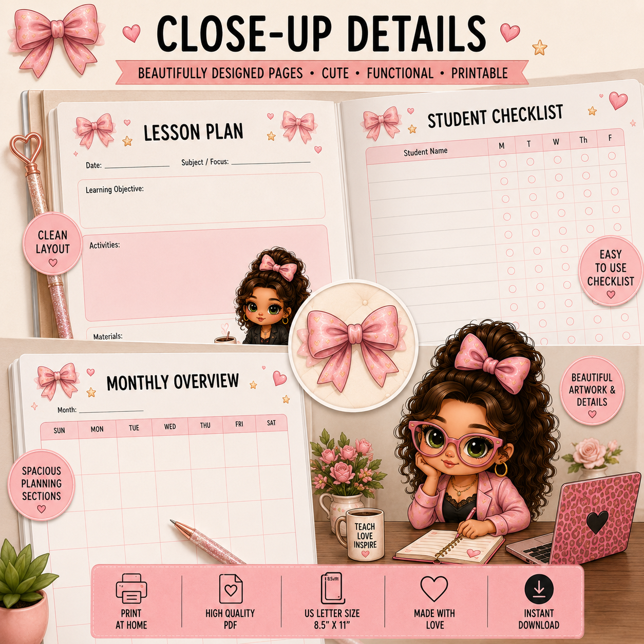Kindergarten Daily Planner 2026–2027 | Printable Teacher Planner | Lesson Planning, Classroom Organization & Teacher Binder | Instant Digital Download